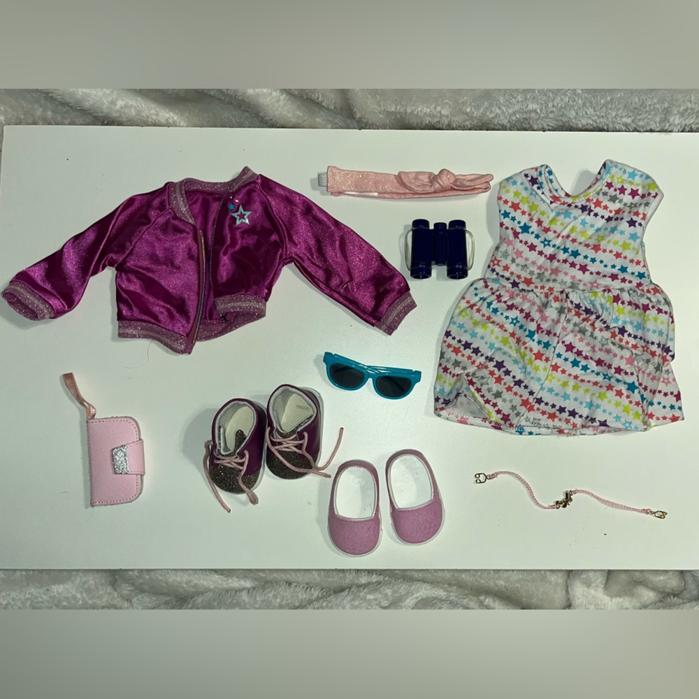 American Girl Doll 9 piece clothing & accessory set